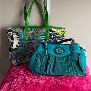 USED GOOD bundle Nine West Tote & Guess hand bag